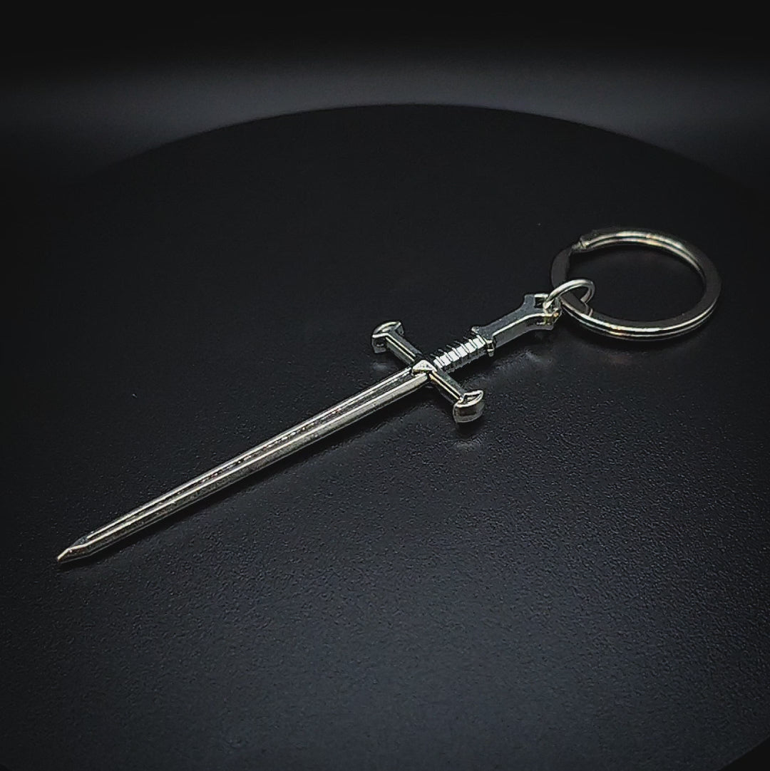 Medieval sword keyring