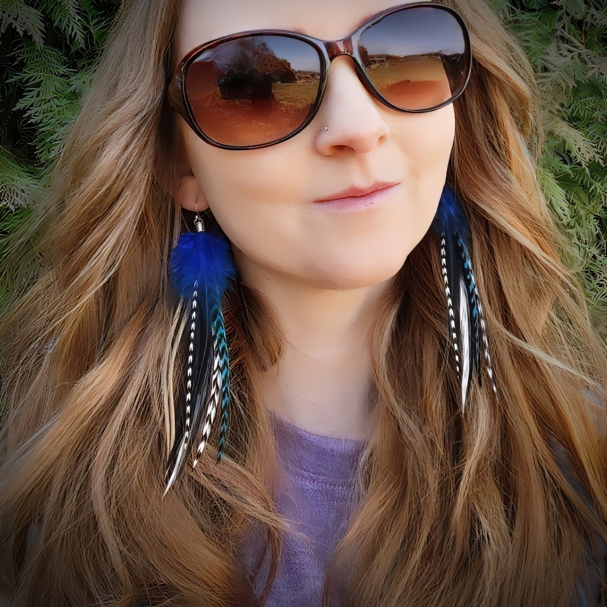 Feather earrings